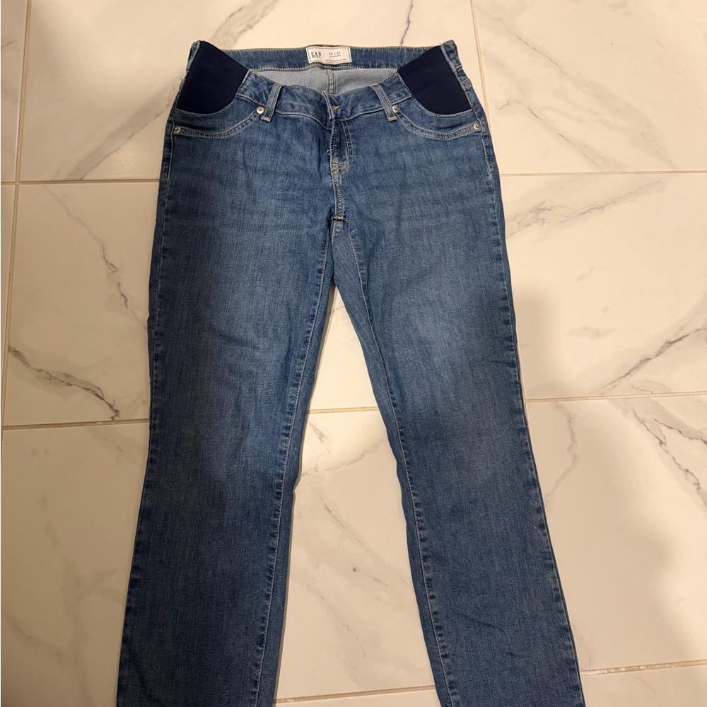 GAP maternity Women's Straight Leg Blue Jeans